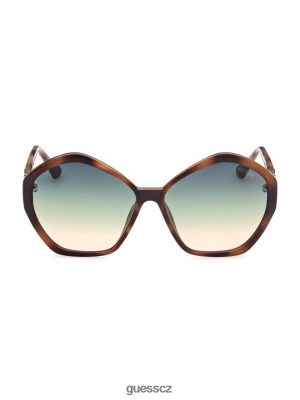 GUESS Czech Republic - GUESS nadměrné geometrické sluneční brýle 53p Tort ženy 2BRD3769 příslušenství