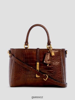 GUESS Czech Republic - GUESS přítelkyně James Croc Satchel bronz ženy 2BRD2761 tašky