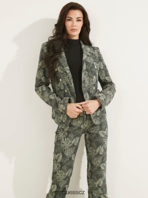 GUESS Czech Republic - GUESS Špičkový sak na míru Grecale ženy 2BRD241 oblečení