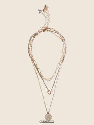 GUESS Czech Republic - GUESS sada náhrdelníku loga zlato ženy 2BRD3928 příslušenství
