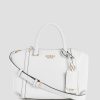 GUESS Czech Republic - GUESS status Leie Satchel Bílé více ženy 2BRD2815 tašky