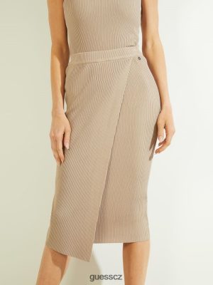 GUESS Czech Republic - GUESS sukně Yvette svetrů Letní hlína ženy 2BRD2449 oblečení