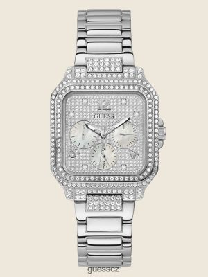 GUESS Czech Republic - GUESS Čtvercové multifunkční hodinky stříbro ženy 2BRD3571 příslušenství