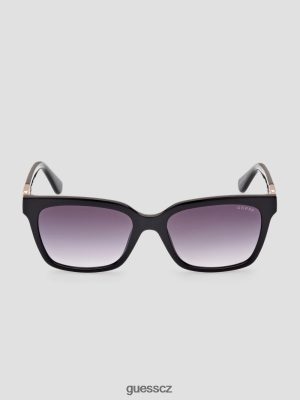 GUESS Czech Republic - GUESS čtvercové plastové sluneční brýle stříbro ženy 2BRD3727 příslušenství